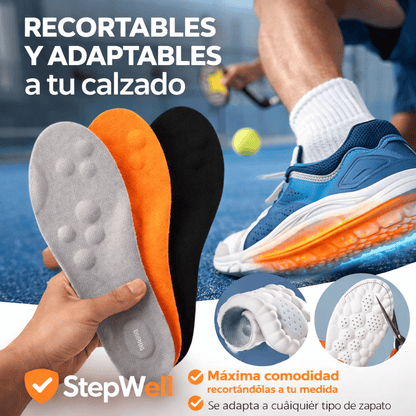StepWell® — La plantilla del padelero. Diseñada para tus movimientos en pista.